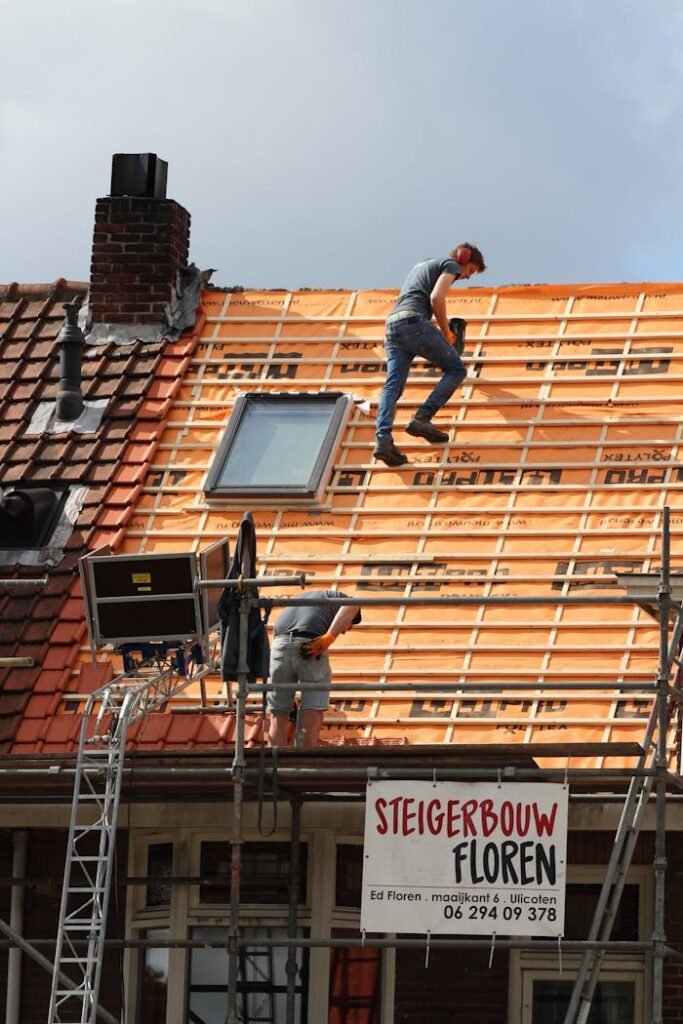People Working on the Roof